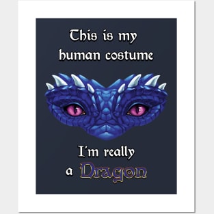 I'm really a Dragon - blue Posters and Art